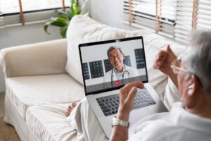 Telemedicine video call with doctor
