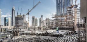 Modern construction site