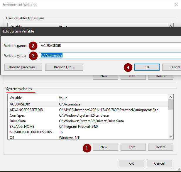 Setting Up Environment Variables